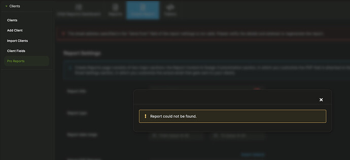 pro-reports-error-screenshot